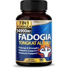 VEGATOT 7 in 1 High Strength Fadogia 14,900MG Concentrated Extract with Tongkat Ali Maca Root Fenugreek Ginseng Boost Energy Stamina 3-Month Supply (90 Count (Pack of 1))