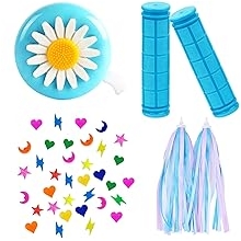 Kids Bike Accessories with Bike Bell,Bike Handlebar Streamers,36PCS Bike Wheel Spokes Beads,Bicycle Handlebar Grips for Kids Bike Decoration Accessories Set