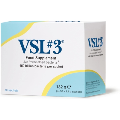 VSL#3 High-Concentration Probiotic Supplement 30 sachets for Gut Health - 450 Billion Live Bacteria Across 8 Diverse Strains - Proven to Reach the Gut Alive &amp; Trusted by NHS Healthcare Professionals