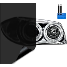 VViViD Air-Tint Extra-Wide Headlight Taillight Vinyl Tint Wrap 16 Inch x 48 Inch Roll Including 3M Blue Squeegee &amp; 2X Black Felt Edge Decals Matte Black
