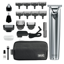 Wahl Stainless Steel Lithium Ion 2.0 Beard Trimmer for Men - Electric Shaver &amp;amp; Nose Ear Trimmer - Rechargeable All in One Men&amp;#39;s Grooming Kit - Model 9864SS