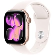 Apple Watch Series 11 [GPS 42mm] Smartwatch with Rose Gold Aluminum Case with Light Blush Sport Band - S/M. Sleep Score, Fitness Tracker, Health Monitoring, Always-On Display, Water Resistant