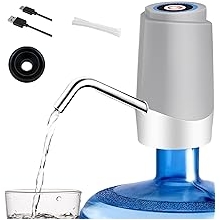 Water Dispenser for 5 Gallon Bottle, Automatic Electric Water Jug Dispenser, Rechargeable Water Dispenser Pump, USB Charging Portable 2-5 Gallon Pump for Kitchen, Camping