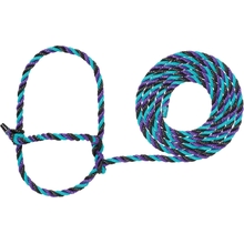 Weaver Leather Livestock Cattle Poly Rope Halter, PurpleBlackTeal