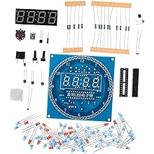 Electronic DIY Clock Kit with Rotation LED Display Chip for Precise Time Keeping Modified Digital Clock for Electronics Fans to Build and Adjust