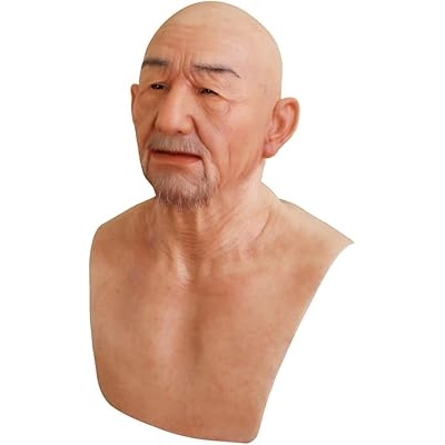 William Silicone Head Mask Realistic Old Man Face Mask Cosplay Halloween