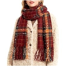 Women's Long Knit Scarf Winter Chunky Scarfs Warm Big Wrap Thick Winter Fashion Scarves for Outdoor Men &amp; Women