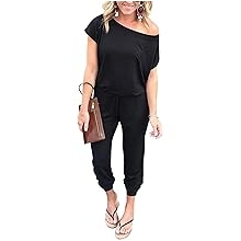 Jumpsuits for Women 2026 Summer Dressy Off Shoulder Romper Spring Vacation Travel Lounge Outfits Clothes