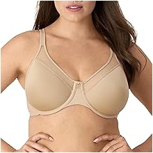 Womens Seamless Underwire Bra, One Smooth U Smoothing Underwire Bras for Women, Convertible Straps, Ultra Light