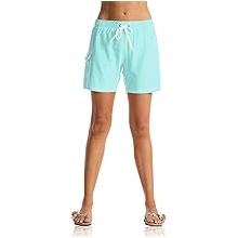 Women's Swim Trunks Quick Dry Solid Summer Beach Shorts Mesh Lining