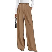 Womens Wide Leg Dress Pants 2026 Business Casual Flowy Work Palazzo Pants High Waisted Slacks Trousers