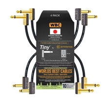 KABEL TERBAIK DUNIA 4 Unit - 18 Inci - Pedal, Kesan, Tampalan, Kabel Instrumen Dibuat Tersuai Menggunakan Penyambung TS Bersudut Bersalut Emas Mogami 2319 Wire & Eminence Tiny