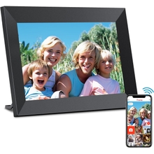 YunQiDeer 8 Inch Digital Photo Frame WiFi with1280800 IPS LCD Touch Screen,Built-in 16GB Storage,Auto Rotate,Video Clips and Slide Show,Send Photos Instantly from Anywhere with via Frameo APP