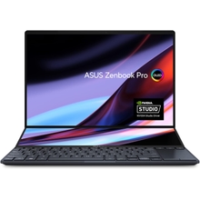ASUS Zenbook Pro 14 Duo 14.5&rdquo; 16:10 Touch Display, 120Hz Refresh Rate, ScreenPad Plus, Intel i9-13900H CPU, NVIDIA&reg; Geforce RTX 4060, 32GB RAM, 1TB SSD, Windows 11 Home, Tech Black, UX8402VV-PS96T