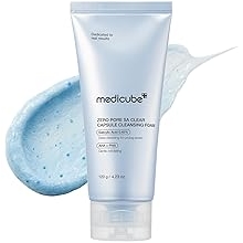 medicube Facial Cleanser Zero Pore Capsule Cleansing Foam | Daily Gentle Cleanser for Skin Texture, Blackhead &amp; Pore Care | AHA, BHA &amp; PHA for Deep Cleansing | Korean Skincare, 4.23 oz